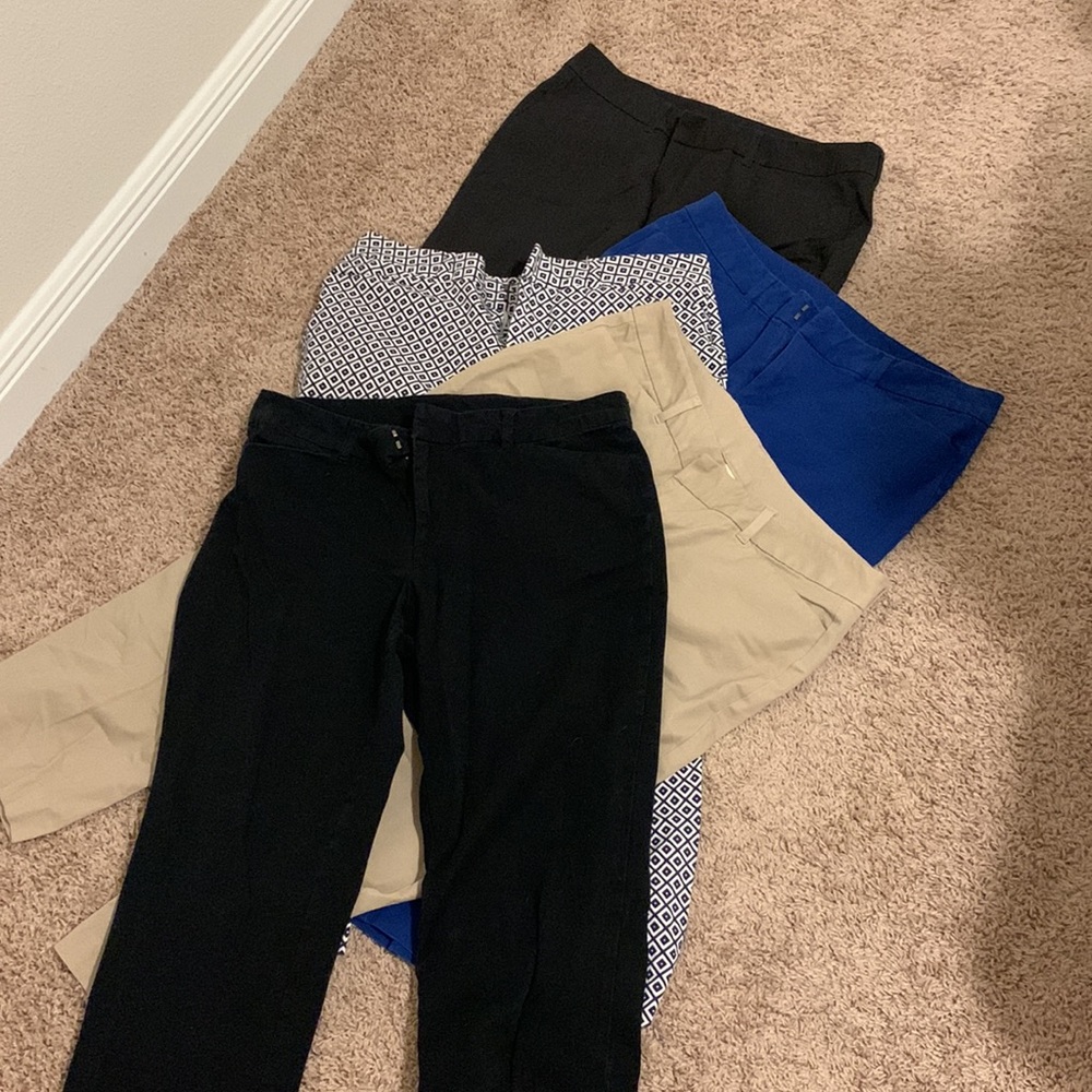 Set of 5 faded glory pants - size 16 - used - good condition